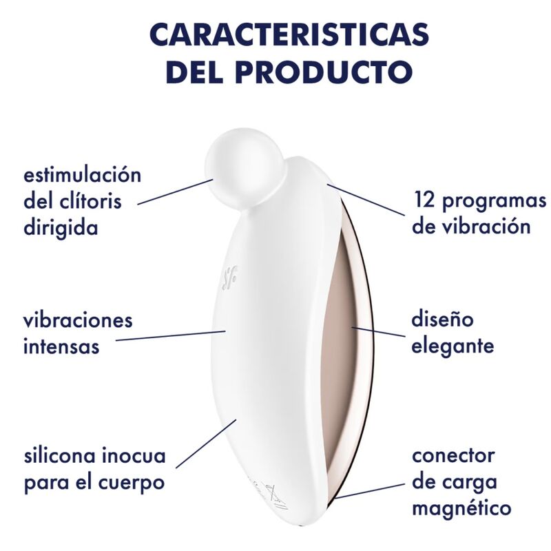 SATISFYER - SPOT ON 2 VIBRADOR LAY-ON BLANCO SATISFYER VIBRATOR