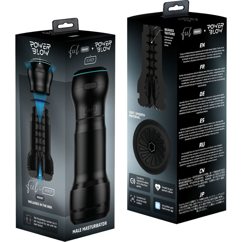 KIIROO - FEEL POCKET MASTURBADOR MASCULINO BOLSILLO + POWER BLOW KIIROO