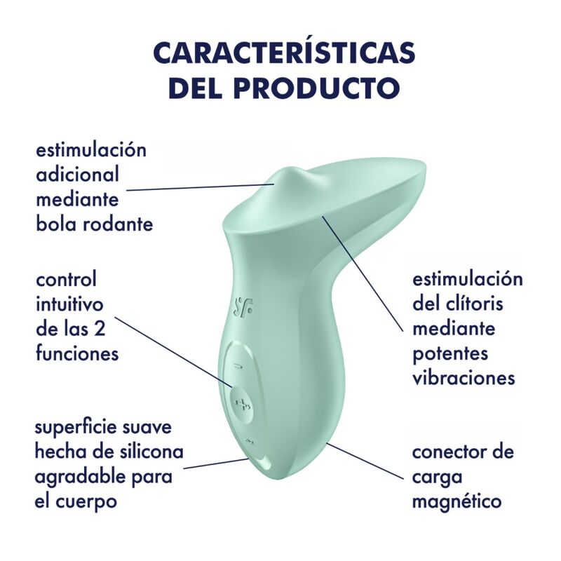SATISFYER - EXCITERRR VIBRADOR LAY-ON CLÍTORIS MENTA SATISFYER VIBRATOR