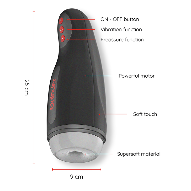 ONINDER - SEOUL MASTURBADOR MASCULINO DE COMPRESION Y VIBRACION - APP GRATUITA ONINDER
