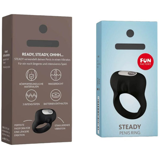 FUN FACTORY - STEADY ANILLO PENE CON VIBRACIÓN NEGRO FUN FACTORY