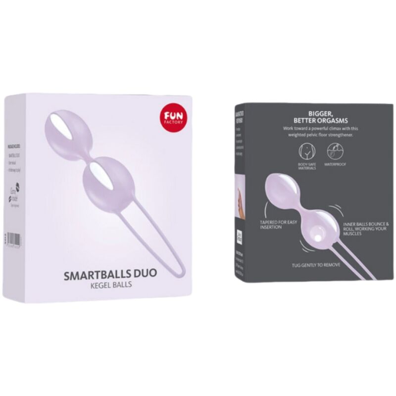 FUN FACTORY - SMARTBALLS DUO BOLAS PELVICAS BLANCO / LILA PASTEL FUN FACTORY