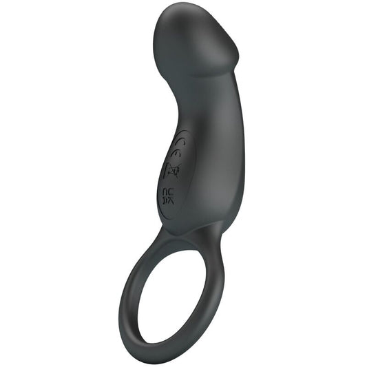 PRETTY LOVE - TRAE ANILLO VIBRADOR CON ESTIMULADOR NEGRO PRETTY LOVE MALE