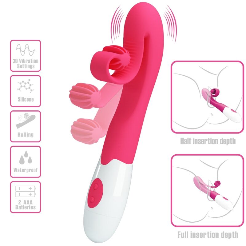 ROMANCE - VIBRADOR Y ESTIMULADOR 30 VELOCIDADES ROSA ROMANCE
