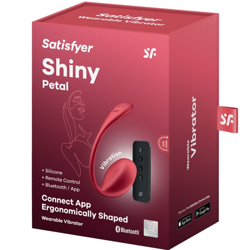 SATISFYER - SHINY PETAL ESTIMULADOR PUNTO G CONTROL REMOTO ROJO APP GRATUITA SATISFYER PARTNER