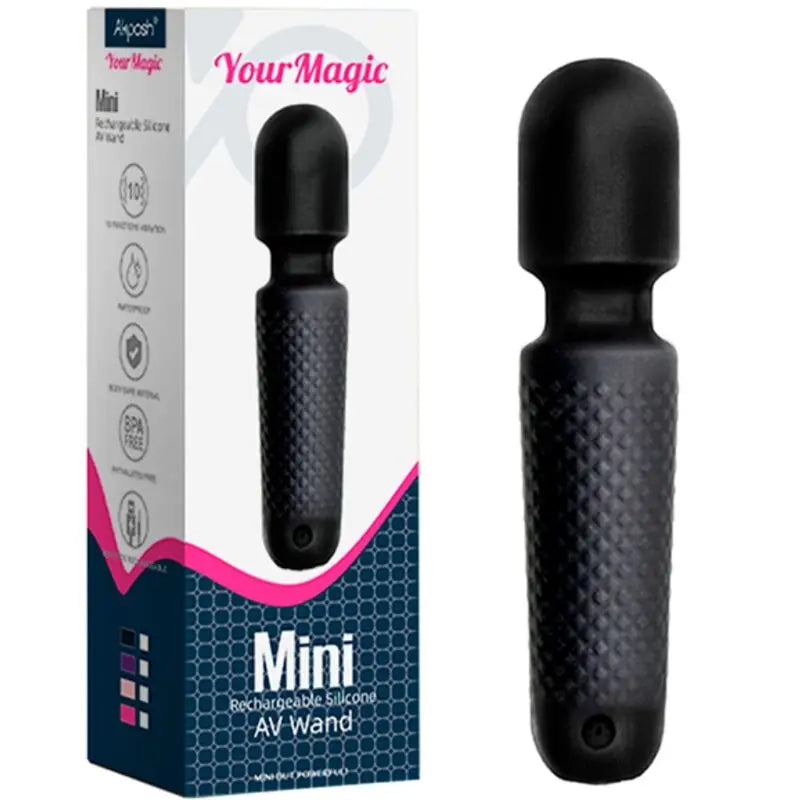 ARMONY - YOUR MAGIC MASAJEADOR & VIBRADOR RECARGABLE 10 VIBRACIONES SILICONA NEGRO ARMONY MASSAGERS
