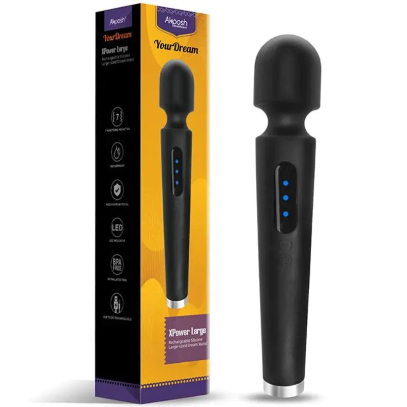 ARMONY - X POWER LARGE MASAJEADOR & VIBRADOR 7 VIBRACIONES NEGRO ARMONY MASSAGERS