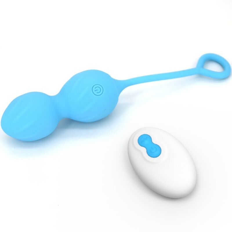 ARMONY - BLOSSOMS PESAS VAGINALES VIBRADOR CONTROL REMOTO 10 VIBRACIONES AZUL ARMONY VIBRATORS