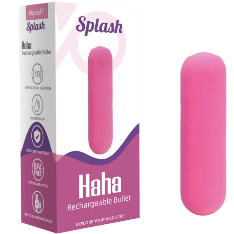 ARMONY - SPLASH HAHA BALA VIBRADORA SILICONA 10 VIBRACIONES 75 X 19 CM ROSA ARMONY STIMULATORS