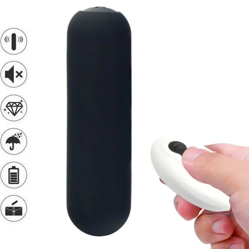 ARMONY - SPLASH JOIE BALA VIBRADORA SILICONA CONTROL REMOTO 10 VIBRACIONES 75 X 19 CM NEGRO ARMONY STIMULATORS