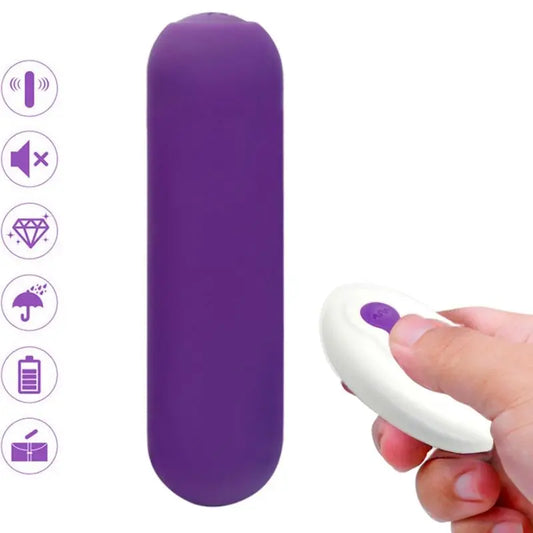 ARMONY - SPLASH JOIE BALA VIBRADORA SILICONA CONTROL REMOTO 10 VIBRACIONES 75 X 19 CM MORADO ARMONY STIMULATORS