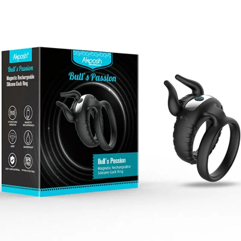 ARMONY - BULL'S PASION ANILLO VIBRADOR 10 VELOCIDADES NEGRO ARMONY FOR HIM