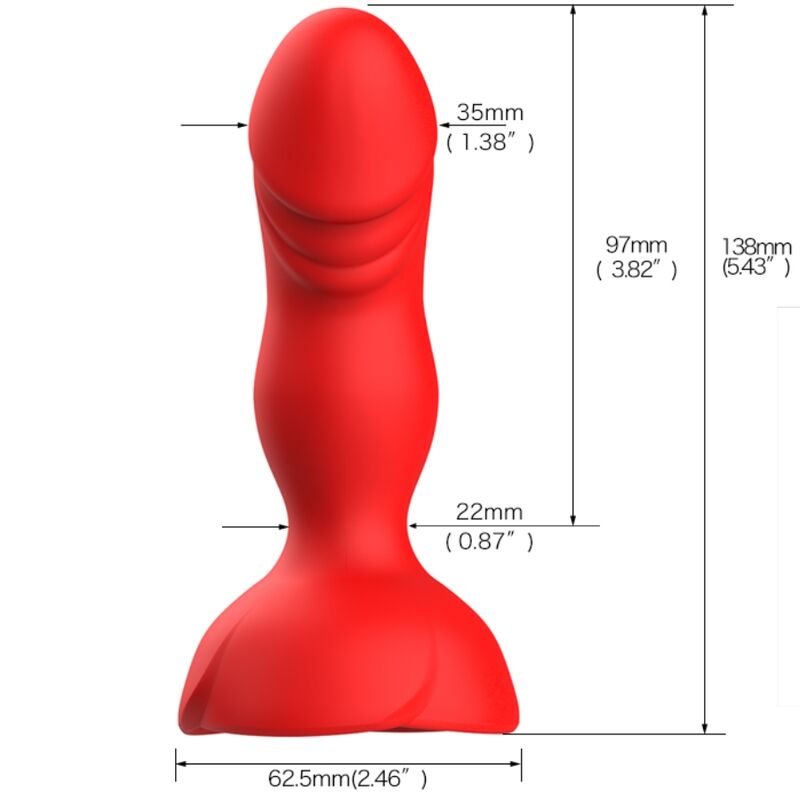 ARMONY - EXTREME A BLOOM ROSA VIBRADOR & PLUG ANAL CONTROL REMOTO ROJO ARMONY ANAL