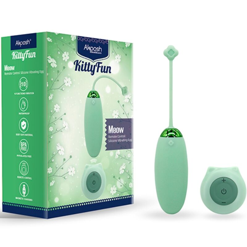 ARMONY - KITTY FUN HUEVO VIBRADOR CONTROL REMOTO 10 VIBRACIONES VERDE ARMONY STIMULATORS