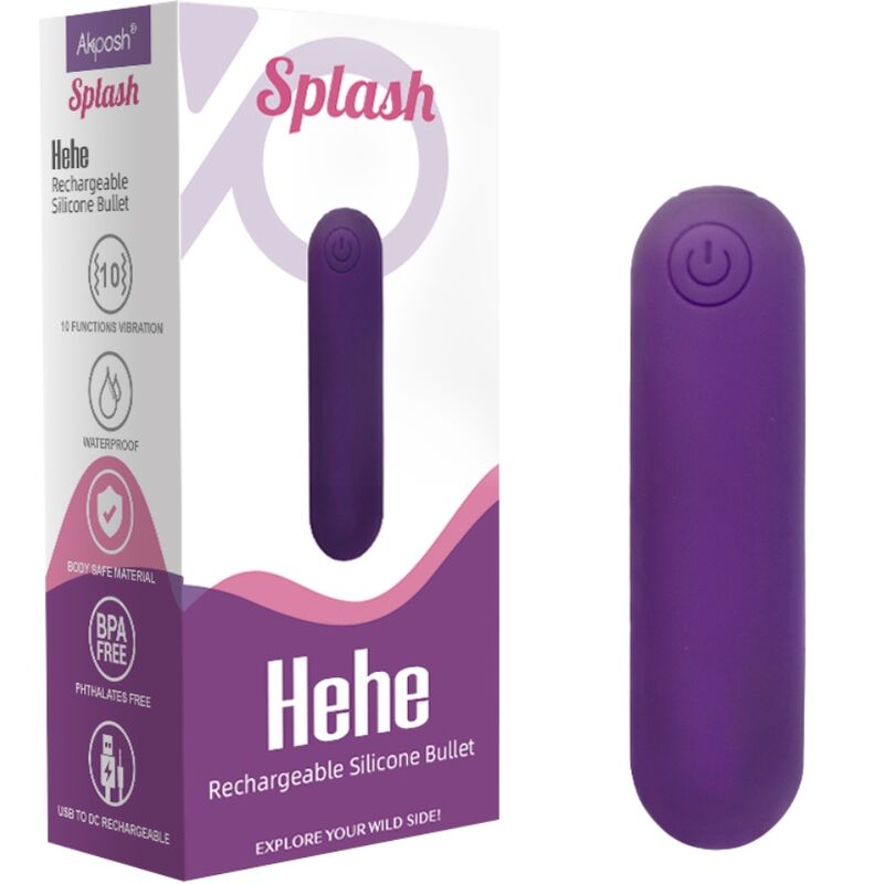 ARMONY - SPLASH HEHE BALA VIBRADORA SILICONA 10 VIBRACIONES 65 X 15 CM MORADO ARMONY STIMULATORS