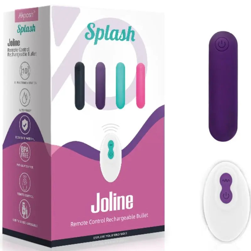 ARMONY - SPLASH JOLINE BALA VIBRADORA SILICONA CONTROL REMOTO 10 VIBRACIONES 6.5 X 1.5 CM MORADO ARMONY STIMULATORS