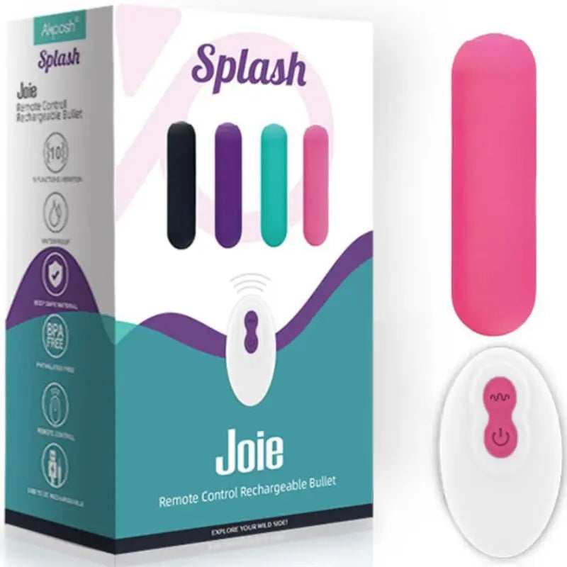 ARMONY - SPLASH JOIE BALA VIBRADORA SILICONA CONTROL REMOTO 10 VIBRACIONES 75 X 19 CM ROSA ARMONY STIMULATORS