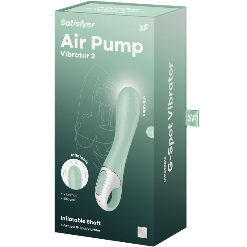 SATISFYER - AIR PUMP VIBRADOR 3 INFLABLE PUNTO G MENTA SATISFYER VIBRATOR