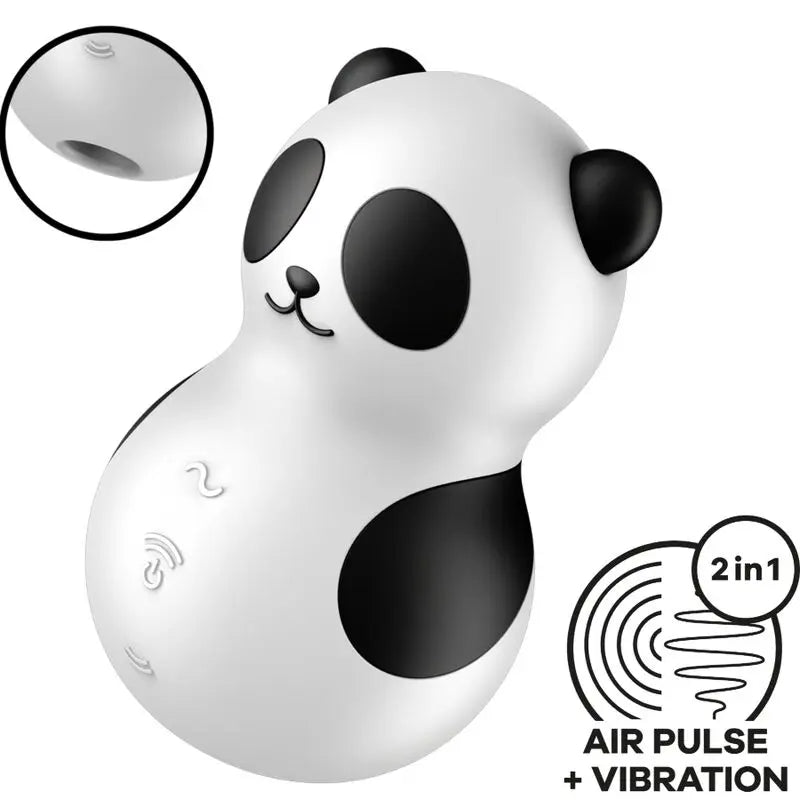 SATISFYER - POCKET PANDA ESTIMULADOR & VIBRADOR BLANCO Y NEGRO SATISFYER AIR PULSE
