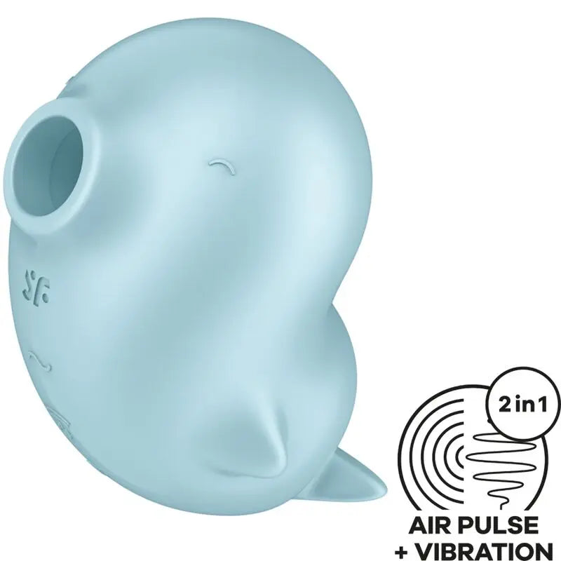 SATISFYER - SASSY SEAL ESTIMULADOR & VIBRADOR AZUL SATISFYER AIR PULSE
