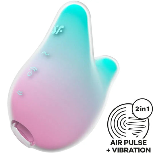 SATISFYER - MERMAID VIBES ESTIMULADOR & VIBRADOR MENTA Y ROSA SATISFYER AIR PULSE