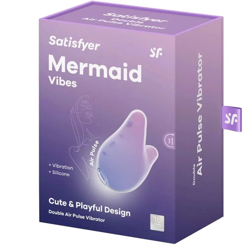 SATISFYER - MERMAID VIBES ESTIMULADOR & VIBRADOR VIOLETA Y ROSA SATISFYER AIR PULSE