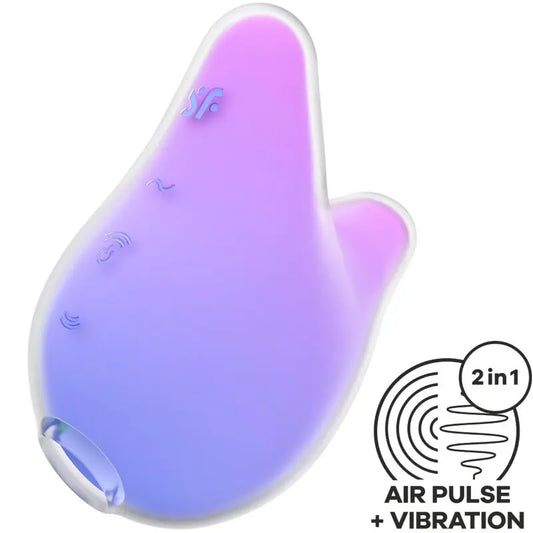 SATISFYER - MERMAID VIBES ESTIMULADOR & VIBRADOR VIOLETA Y ROSA SATISFYER AIR PULSE