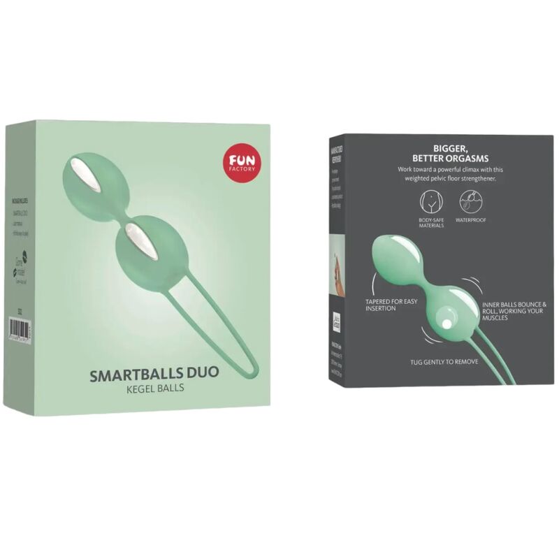 FUN FACTORY - SMARTBALLS DUO BOLAS PELVICAS BLANCO / VERDE PISTACHO FUN FACTORY
