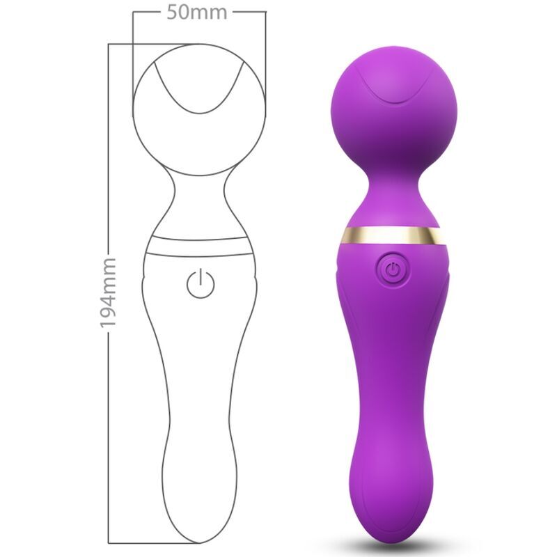 ARMONY - FREEZA MASAJEADOR & VIBRADOR CABEZA FLEXIBLE VIOLETA ARMONY MASSAGERS