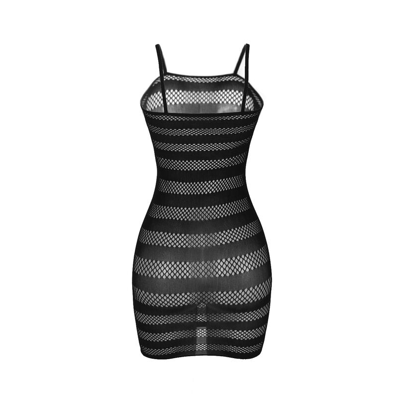 SUBBLIME - 951733 VESTIDO DE REJILLA CON FRANJAS NEGRO TALLA ÚNICA SUBBLIME DRESSES