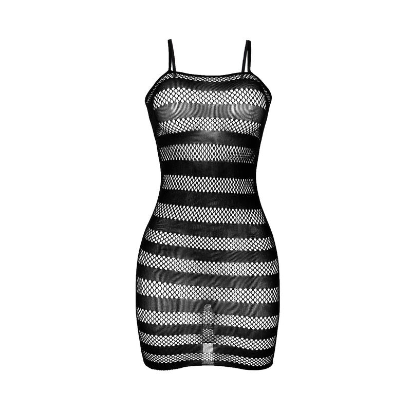 SUBBLIME - 951733 VESTIDO DE REJILLA CON FRANJAS NEGRO TALLA ÚNICA SUBBLIME DRESSES