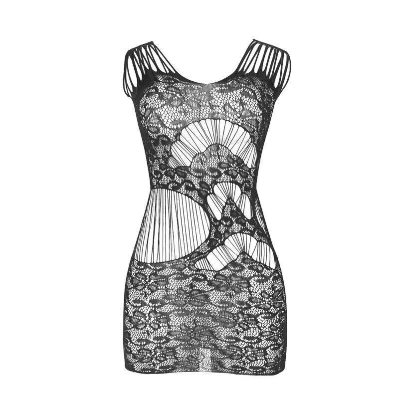 SUBBLIME - 951771 VESTIDO LARGO ESPALDA ABIERTA DE REJILLA NEGRO TALLA ÚNICA SUBBLIME DRESSES