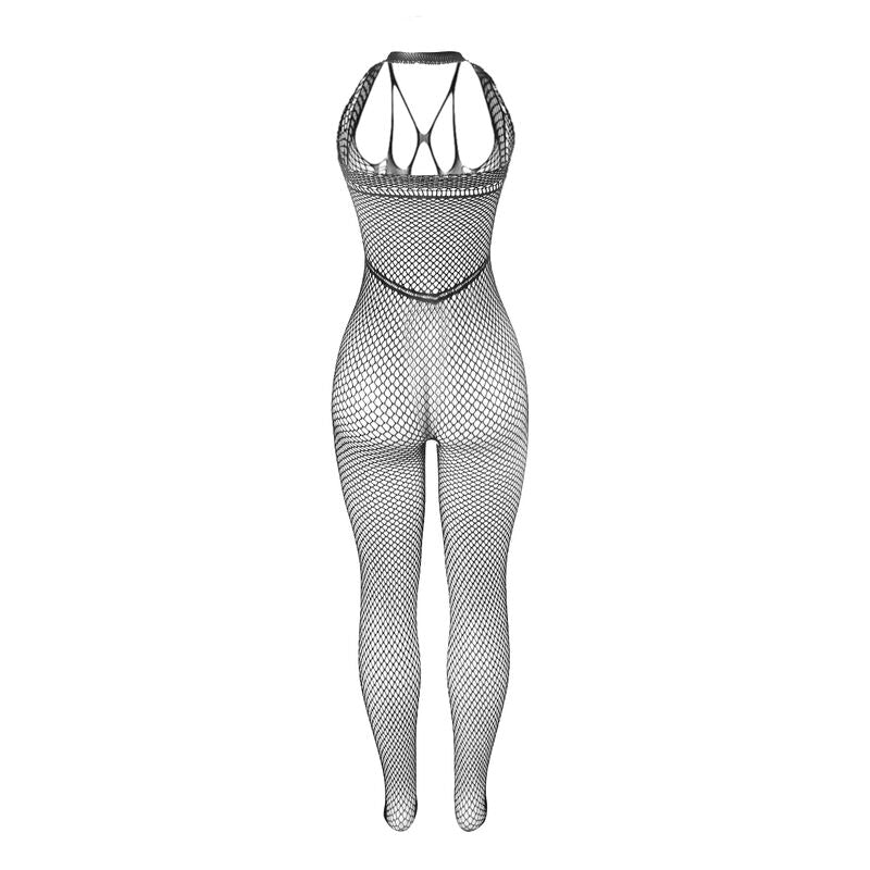 SUBBLIME - 951788 BODYSTOCKING LARGO DE REJILLA TIRANTES EN PECHO Y ESPALDA NEGRO TALLA ÚNICA SUBBLIME BODYSTOCKINGS