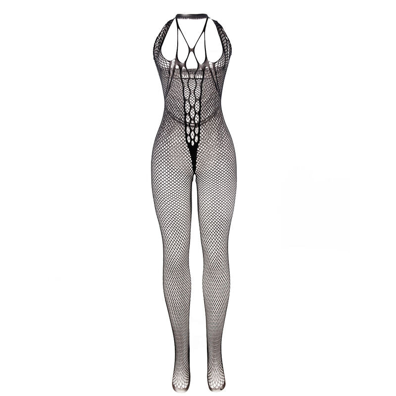 SUBBLIME - 951788 BODYSTOCKING LARGO DE REJILLA TIRANTES EN PECHO Y ESPALDA NEGRO TALLA ÚNICA SUBBLIME BODYSTOCKINGS