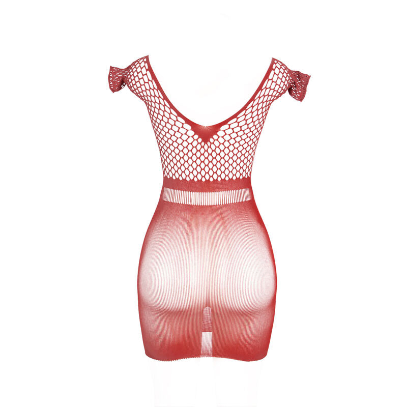 SUBBLIME - 951924 VESTIDO DE REJILLA CROCHÉ CORTO ROJO TALLA ÚNICA SUBBLIME DRESSES