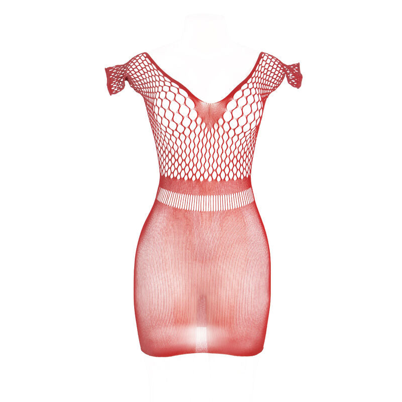 SUBBLIME - 951924 VESTIDO DE REJILLA CROCHÉ CORTO ROJO TALLA ÚNICA SUBBLIME DRESSES