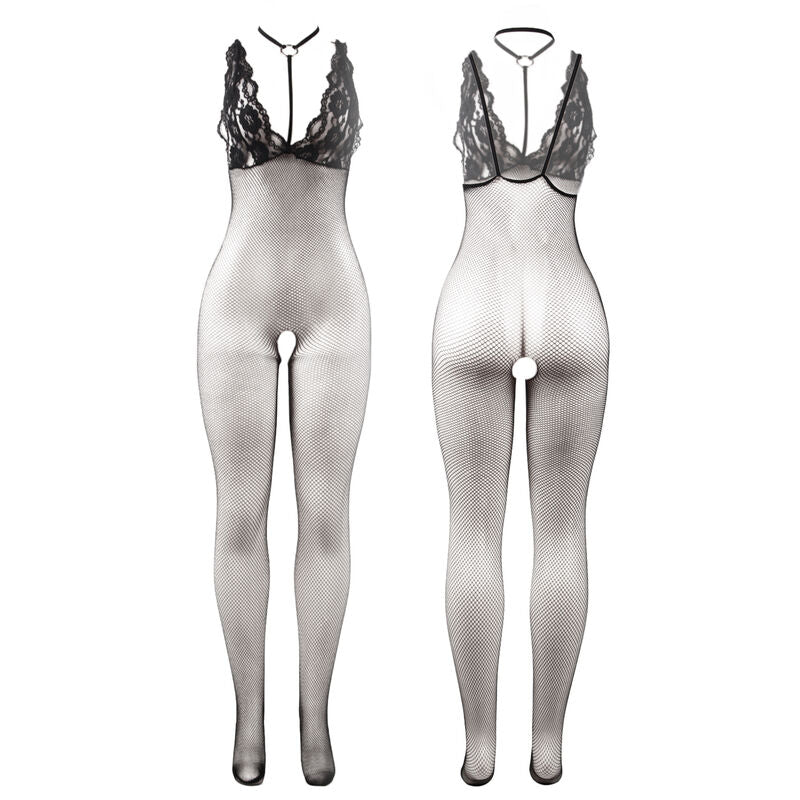 SUBBLIME - 951993 BODYSTOCKING CROTCHLESS DE REJILLA TRANSPARENTE NEGRO TALLA ÚNICA SUBBLIME BODYSTOCKINGS