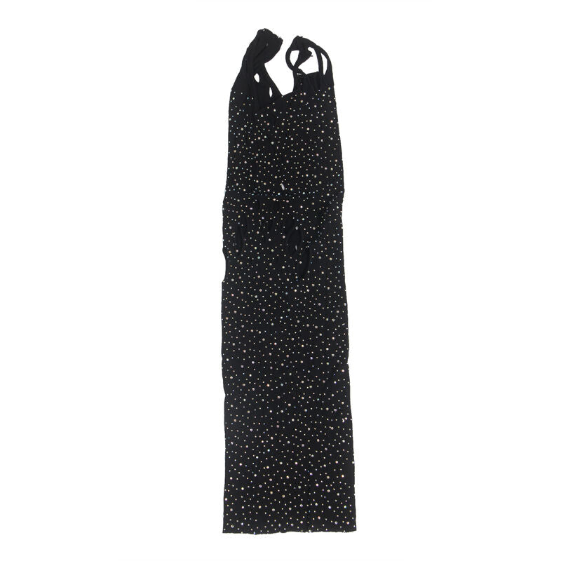 SUBBLIME - 952198 VESTIDO DE REJILLA CON DIAMANTES BRILLANTES NEGRO TALLA ÚNICA SUBBLIME DRESSES