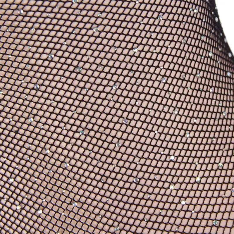 SUBBLIME - 952297 BODY DE REJILLA BRILLANTE CON HOMBROS DESCUBIERTOS MANGA LARGA NEGRO TALLA ÚNICA SUBBLIME BODIES