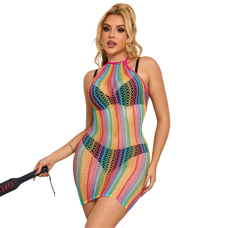 SUBBLIME - 952341 VESTIDO DE REJILLA ARCOIRIS TALLA ÚNICA SUBBLIME DRESSES