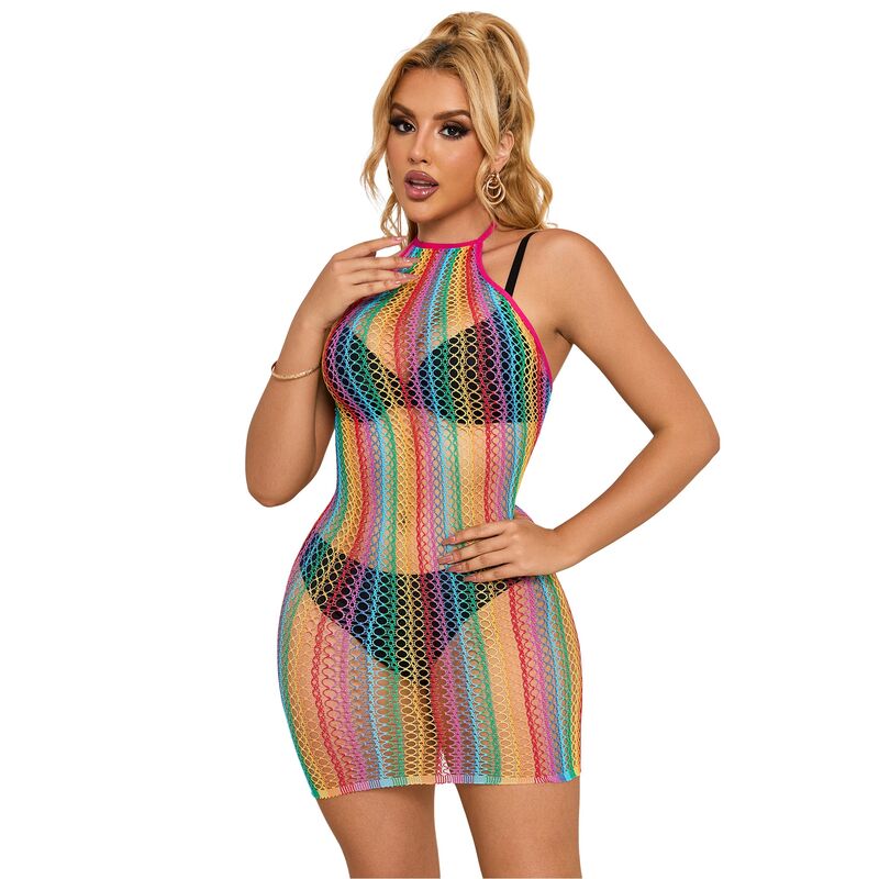 SUBBLIME - 952341 VESTIDO DE REJILLA ARCOIRIS TALLA ÚNICA SUBBLIME DRESSES