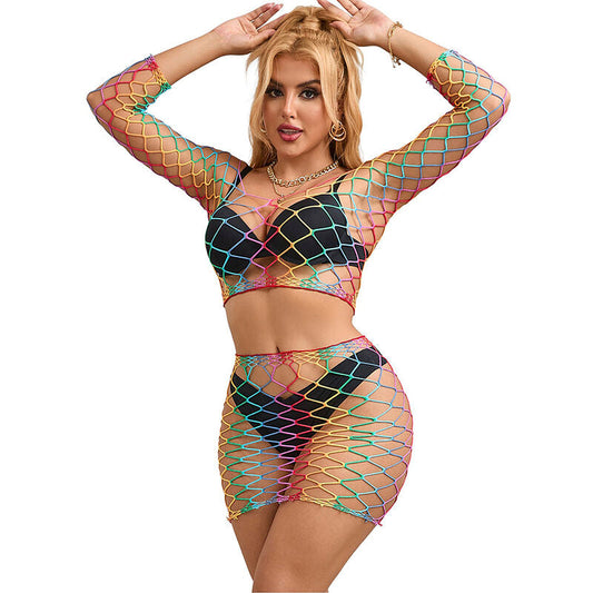 SUBBLIME - 952440 SET DE REJILLA 2 PIEZAS MANGA LARGA ARCOIRIS TALLA ÚNICA SUBBLIME SETS