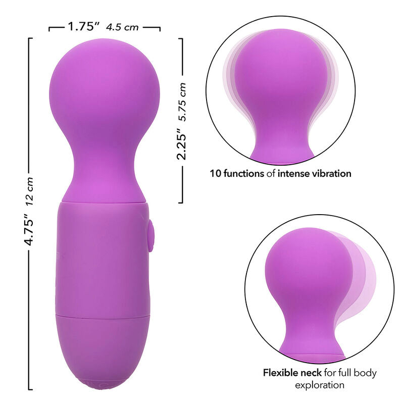 CALEXOTICS - FIRST TIME MASAJEADOR RECARGABLE 10 VIBRACIONES VIOLETA CALEXOTICS