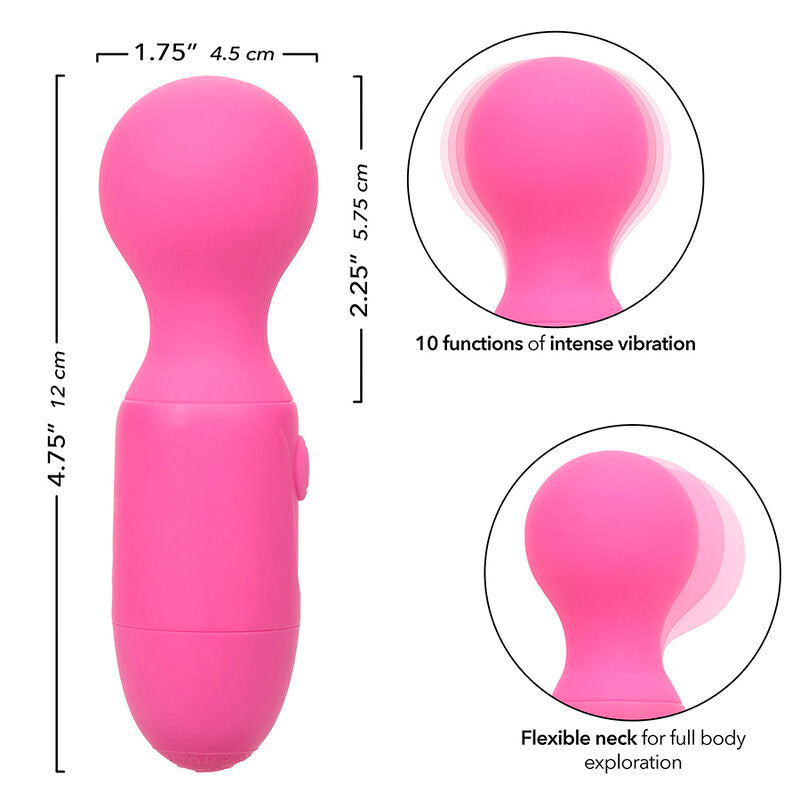CALEXOTICS - FIRST TIME MASAJEADOR RECARGABLE 10 VIBRACIONES ROSA CALEXOTICS