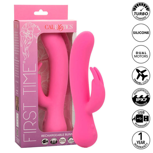 CALEXOTICS - FIRST TIME VIBRADOR RABBIT RECARGABLE ROSA CALEXOTICS