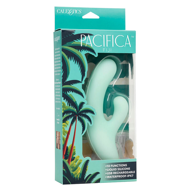 CALEXOTICS - PACIFICA FIJI VIBRADOR Y ESTIMULADOR PUNTO G 10 VIBRACIONES AQUA CALEXOTICS