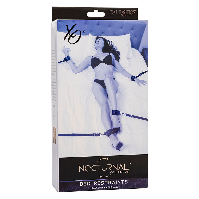 CALEXOTICS - NOCTURNAL RESTRICCIONES DE CAMA CUERO AJUSTABLE NEGRO CALEXOTICS