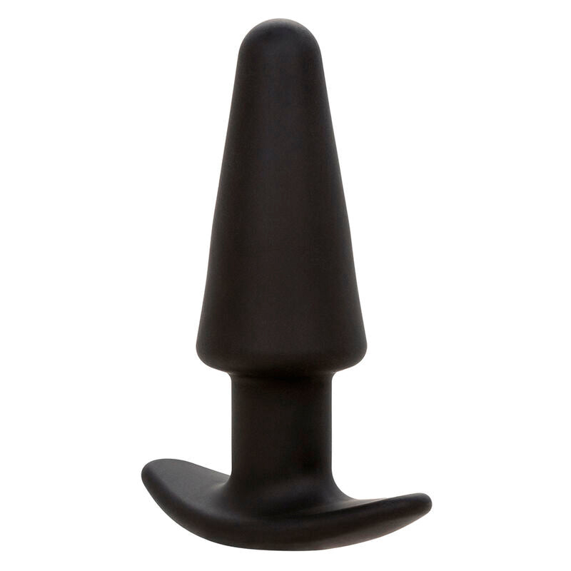 CALEXOTICS - ROCK BOTTOM PLUG ANAL CÓNICO 10 VIBRACIONES SILICONA NEGRO CALEXOTICS