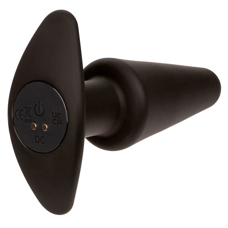 CALEXOTICS - ROCK BOTTOM PLUG ANAL CÓNICO 10 VIBRACIONES SILICONA NEGRO CALEXOTICS