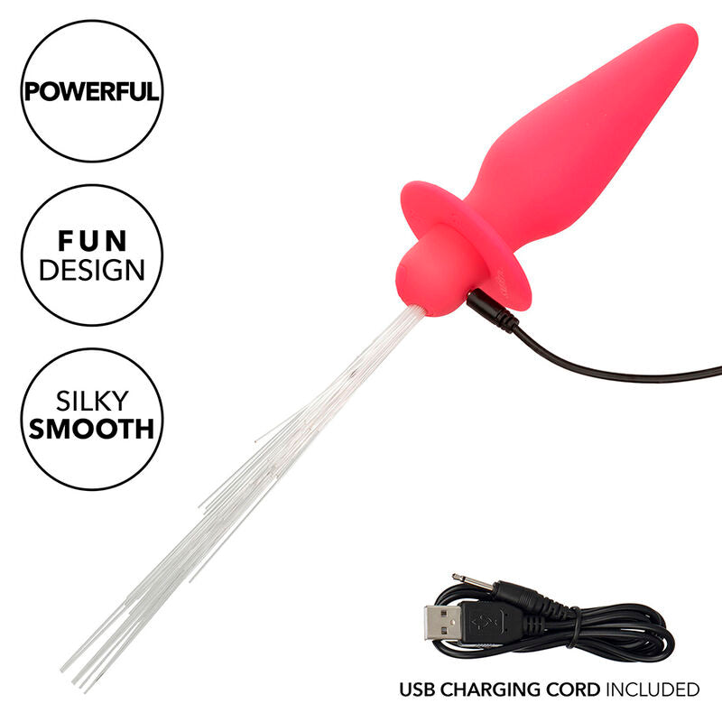 CALEXOTICS - SOUTHERN LIGHTS LIGHT UP PLUG ANAL CON LUCES 10 VIBRACIONES SILICONA ROSA CALEXOTICS